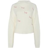 PIECES Trui 'PCJESSA'  rood / wit