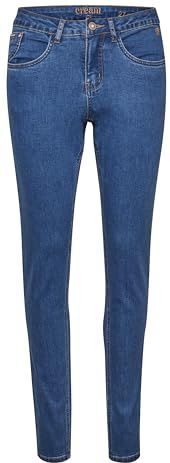 Cream - Coco Fit - Jeans - Blauw - Mid-rise - Rechte Pijpen