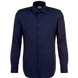 Seidensticker Heren X-Slim Fit Shirt met lange mouwen, donkerblauw, 36, donkerblauw, 36
