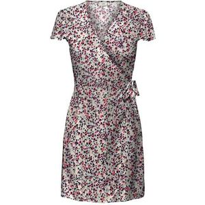 Jdy Sezen Life S/S Wrap Dress WVN Dia, cloud dancer, S