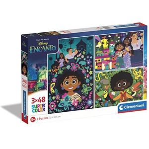 Clementoni - Puzzel 3X48 Stukjes Disney Encanto, Kinderpuzzels, 5-7 jaar, 25286