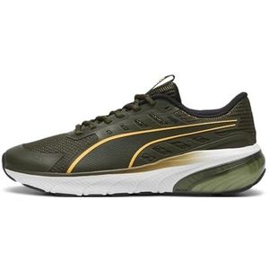 PUMA Unisex Cell Glare Road hardloopschoen, Dark Olive Sun Stream PUMA Zwart, 44 EU