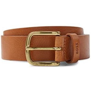 Boss Sashy-Bt Sz35 Italiaanse lederen band voor heren met merkgreep, Bruin, 80