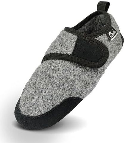 Huisschoenen - Color-Blocking - Wol - Velcro Sluiting