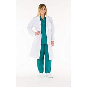 Gima - Unisex witte lab jas, dokterswerkkleding, gemaakt van 100% hoogwaardig katoen, EU maat 52, professionele en stijlvolle lijn.