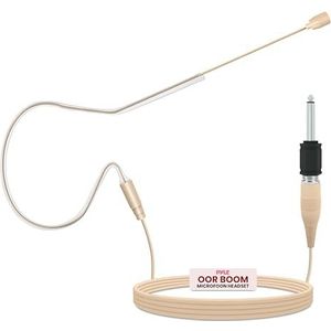 Pyle Over-Ear Boom Microfoon Headset – Handsfree Omnidirectioneel Condensator Microfoon met 3,5mm/1/4"" Adapter, 1,2m Kabel & Windscherm – Beige Kleur voor Studio of Presentatie