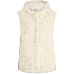 TOM TAILOR Dames Plussize vest van teddybont 1035021, 28130 - Soft Buttercream, 52 Grote maten