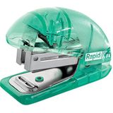 Esselte Rapid Mini Nietmachine, Bovenlaadmechanisme, Capaciteit van 10 Vellen, Geïntegreerde Ontnieter, Voor Thuis, op Kantoor en School, Nietjes Meegeleverd, Colour'Breeze Assortiment, Groen, 5001326