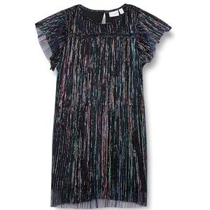 NAME IT Nkfviviun Capsl Dress R jurk voor meisjes, Zilver/Detail:w. Lurex, 116