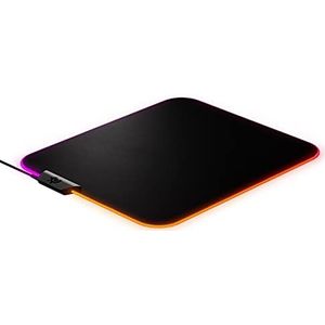 SteelSeries QcK Prism Cloth - Gaming Mouse Pad – 2 Zonen RGB-Beleuchtung – Mittelgroße