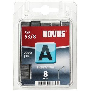 Novus A 53 fijne draadklemmen 2000 stuks 8 mm Stuk