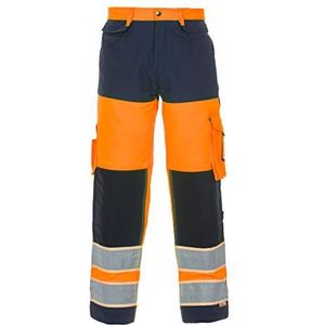 Hydrowear 131030ON Idstein Glow in the Dark Line Summer Trouser, Hi-Vis Oranje/Navy, 62 Size