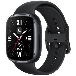 HONOR Watch 4 smartwatch, Bluetooth Call, 1,75 inch AMOLED 60Hz display, siliconen band voor mannen, 97 workout modi, 5 ATM waterdicht, hartslag en slaapmonitor, 14-dagen batterij lang, 1.75 inch