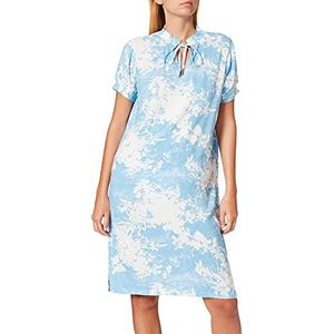 Timezone Casual jurk voor dames met print, Blue Cut Out Flowers, S