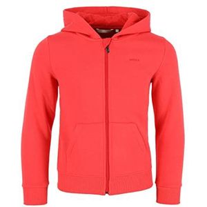 Mexx Girl's Zipthrough Hooded Sweatshirt, Coral Red, 134-140