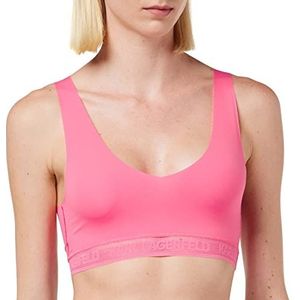 KARL LAGERFELD Dames Ultralichte Bralette Met Karl-Logo (Set van 2), Zwart/Roze, M