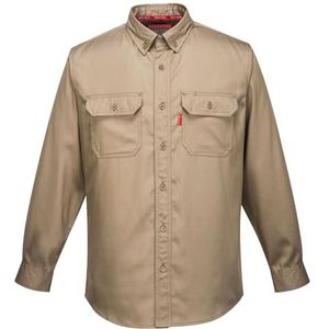 Portwest Bizflame 88/12 Shirt Size: XL, Colour: Khaki, FR89KHRXL