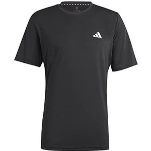 Adidas Heren T-shirt (korte mouw) Tr-Es Stretch T, Zwart/Wit, IC7413, XL