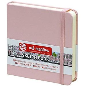 Talens Art Creation Schetsboek 80 Vellen, 12 cm x 12 cm formaat, Pastel Roze