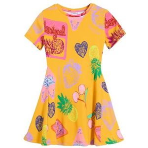 Desigual - Skaterjurk - Korte Mouwen - Geribbelde Stof - Gekleurde Stempels