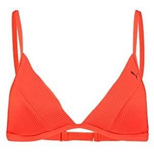 PUMA Dames Zwemkleding Ribbed Triangle Bikini Top