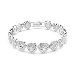 Swarovski Ariana Grande x Swarovski Tennisarmband, Verschillende slijpvormen, Hart, Wit, Rodium toplaag, M