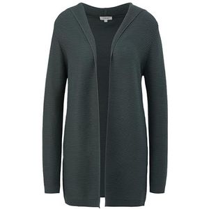 s.Oliver Sales GmbH & Co. KG/s.Oliver Lange cardigan met capuchon voor dames, lange cardigan met capuchon, groen, 40