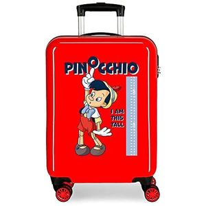 Disney Pinocchio cabinetrolley, rood, 38 x 55 x 20 cm, stijve ABS-combinatiesluiting, zijkant, 34 l, 2 kg, 4 wielen