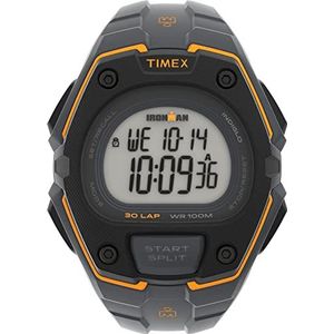 Timex Ironman Klassiek 45mm digitaal horloge van grijze kunststof voor heren TW5M48500