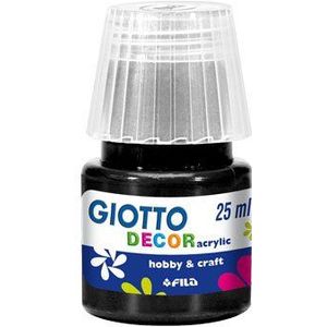 Giotto acrylverf, 25 ml, zwart, decor acryl 538124 (8000825538124)