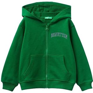 United Colors of Benetton Sweatshirt met capuchon voor kinderen en jongens, bosgroen 1u3, 3 jaar
