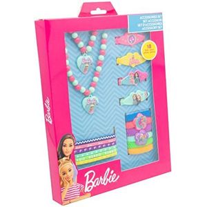 Joy Toy 20211230LLRYLShowerSLEX04021YLABRVW Barbie Accessoireset, 18-delig, uniseks, kinderen, gebloemd, meerkleurig, 91 cm B x 192 cm H