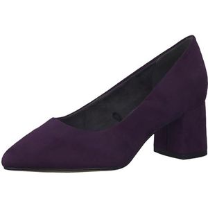 Jana Softline 8-22461-41 Comfortabele extra brede comfortabele schoen puntige hakschoen modieuze zakelijke feestelijke partypumps, paars, 42 EU Breed