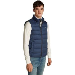 Tommy Jeans Heren TJM LT DOWN VEST EXT DM0DM20663 Vest, blauw (Dark Night Navy), M, Blauw (Donker Nacht Marine), M