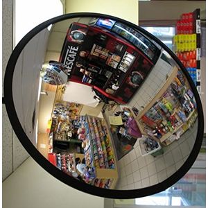 Vision Metalizers 18 inch Outdoor Polycarbonaat Ronde Convexe Spiegel voor Veiligheid, Blinde Vlekken, Veel Verkeer Gebieden in Detailhandel, Magazijnen en Kantoren
