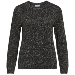 Vidalo L/S Glitter Knit Top, zwart, M