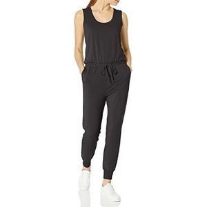 Amazon Essentials Dames studio badstof fleece jumpsuit (verkrijgbaar in grote maten), zwart, 4X