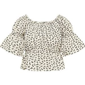 myMo ROCKS Dames 13823054 off-shoulder blouse, wolwit, S