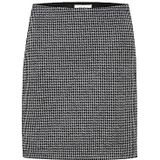 Part Two Mini-rok voor dames, high-waisted zakken, elastisch, taille potlood silhouet, Medium grijs geruit, S