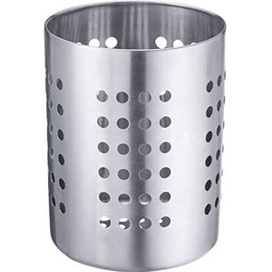 Westmark Bestek-/keukengereihouder, rond, diameter: 10 cm, hoogte: 13 cm, roestvrij staal, zilver, 69012211