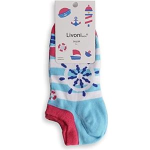 Livoni Sailor 35-38 Lage sokken, meerkleurig, S, Meerkleurig, S