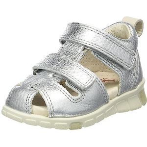 ECCO Mini Stride Fisher Sandaal voor babymeisjes, Pure Silver, 22 EU