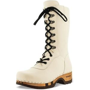 Woody Dames Ramona halflange laarzen, crème, 42 EU, Crème, 42 EU