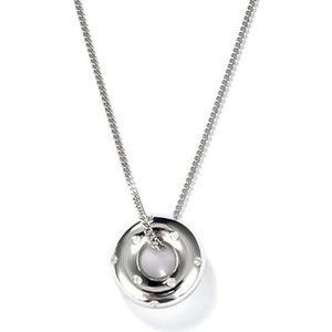 HiClothbo Sterling zilveren halsketting dames halsketting Donut Diamond Creative Style halsketting Light Luxury (zilver), zilver, 925 dames halsketting