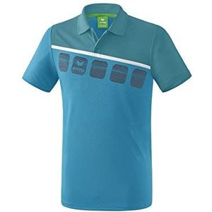 Erima Kinder 5-C poloshirt, oriëntaalblauw/colonial blue/wit, 152