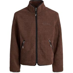 JACK & JONES Jornorrebro Teddy Jacket Sn, Deep Mahogany, L, Diepe mahonie, L