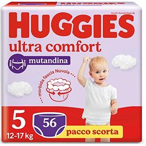Huggies Ultra Comfort Luier Slipje, Maat 5 (12-17 kg), Verpakking van 56 Luiers