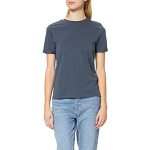 PIECES T-Shirt dames Pcria Ss Fold Up Solid Tee Noos Bc , blauw (ombre blue) , M