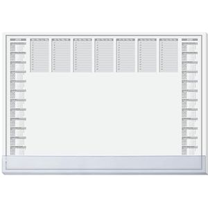 SIGEL HO366 Papieren bureau-onderlegger, met 2-jarige kalender (2024/25), dagelijkse, weekplanner, A2 (59,5 x 41 cm) 80 g/m², 40 vellen