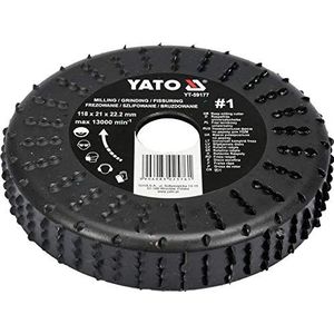 Yato YT-59177, raspschijf D 118 x 22,2, rasp voorzijde/vlak, voor hout, gipsplaat